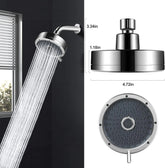 Fossa 5"x 5" Wondra 3-Spray Multifunction Overhead Shower Without Arm Wall-Mount Chrome Finish Fossa Home